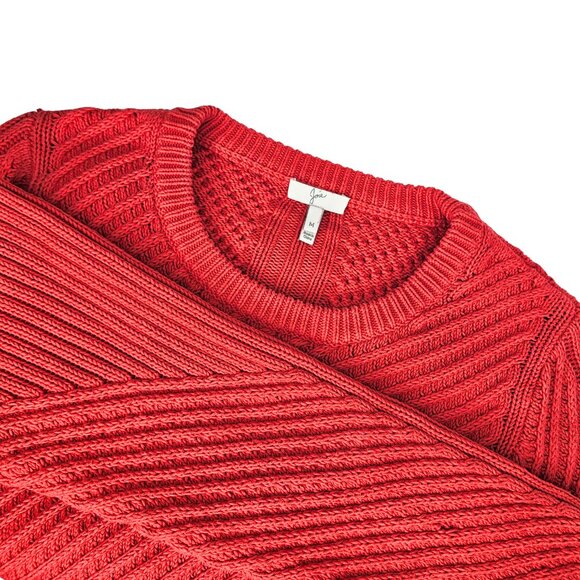 JOIE "Lauraly" Red Ribbed Cut-Out Back Bell Sleeve Sweater | Size M - Picture 5 of 5